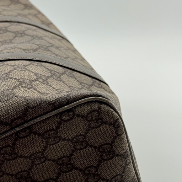 Gucci Monogram Canvas Boston Bag with Leather Trim - Picture 9 of 13